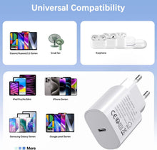 Carica l'immagine nel visualizzatore di Gallery, Caricatore USB C da 25 W, Spina Type-C PD 3.0 adattatore di alimentazione universale USB C caricatore rapido compatibile