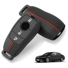 Carica l'immagine nel visualizzatore di Gallery, Portachiavi Mercedes Custodia Silicone Mercedes per Chiave Auto Mercedes 3 Pulsanti per Classe A, B, C, E, S, CLA, GLA, 