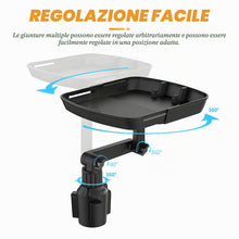 Carica l'immagine nel visualizzatore di Gallery, CGEAMDY Vassoio per Alimenti per Auto, Universali Multifunzionale Girevole Vassoio Auto Regolabile, con Rotazione Girevo