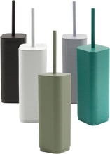 Carica l'immagine nel visualizzatore di Gallery, Gedy Seventy Ekoplà Scopino Bagno WC, Materiale Plastica Riciclata, Scopino WC Colore Nero Opaco, Scopino Bagno da Appoggio con Ciuffo in Setole Nere di Nylon, Dimensioni L9xP9xH38,8cm Peso 240gr