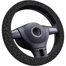 Carica l'immagine nel visualizzatore di Gallery, 1 Coprivolante Auto, Coprivolante Per Auto Grigio Nero Diametro 38 Cm, Coprivolante In Fibra Sintetica, Per Comfort E Pr