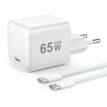 Carica l'immagine nel visualizzatore di Gallery, YISH 65W Caricatore USB C Rapido - GaN PD3.0 Caricabatterie USB C Alimentatore Presa Compatibile con iPhone 18 17 16 Gal
