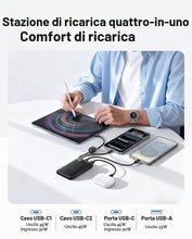 Carica l'immagine nel visualizzatore di Gallery, Baseus FC11 Powerbank 45W 10000mAh con 2 cavi USB-C Integrati, Mini Power Bank Ricarica Rapida con Certificato CCC, Cari