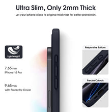 Carica l'immagine nel visualizzatore di Gallery, Supdeal Custodia in Silicone Liquido per iPhone 16 Pro, [Protezione Fotocamera] [Cover in Microfibra] [Protezione a 4 St