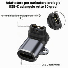 Carica l'immagine nel visualizzatore di Gallery, USB-C Adattatore 3 pezzi Type C Caricatore Cavo Compatibile con Garmin Fenix 9 8 7 pro, 6 6X, Fenix 5 5S 5X Plus, Foreru