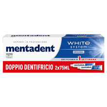 Carica l'immagine nel visualizzatore di Gallery, Mentadent Dentifricio White System Original, Sbiancante, 2x75ml