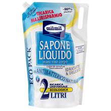Carica l'immagine nel visualizzatore di Gallery, Milmil Sapone Liquido Neutro, Ricarica Universale Maxirisparmio, Dermatologicamente Testato con Antibatterico Naturale -