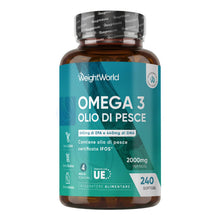 Carica l'immagine nel visualizzatore di Gallery, Omega 3 Olio di Pesce Certificato IFOS 2000mg, 660mg EPA e 440mg DHA