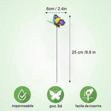 Carica l'immagine nel visualizzatore di Gallery, 50 Pezzi Farfalle Decorative da Giardino 6cm, Farfalle 3D in PVC Impermeabili, Ornamenti per Vasi, Piante e Fiori, Decor