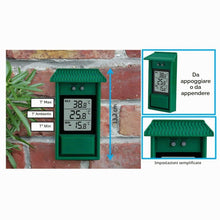 Carica l'immagine nel visualizzatore di Gallery, Termometro esterno giardino digitale da parete capanna - Termometro Mini/Maxi - Facile da fissare - Lettura immediata - 