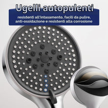Carica l'immagine nel visualizzatore di Gallery, Soffione Doccia, Doccino per Doccia Alta Pressione Risparmio Idricocon con 2m Tubo Doccia, Doccetta per Doccia con 5 Mod