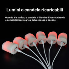 Carica l'immagine nel visualizzatore di Gallery, FREEPOWER 12 Candele LED Ricaricabili con Telecomando Timer Fiamma Tremolante, Luce Bianca Calda, Lumini LED Elettriche,