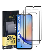 Carica l'immagine nel visualizzatore di Gallery, UNO' - Pellicola proteggi schermo per Samsung A34 5G (6,6"), in vetro temperato 9H, copertura completa con bordi curvi, 