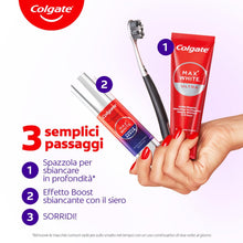 Carica l'immagine nel visualizzatore di Gallery, Colgate Max White Purple Serum 40ml, Booster Sbiancante Denti istantaneo, Sbianca istantaneamente, Formula a doppia azio