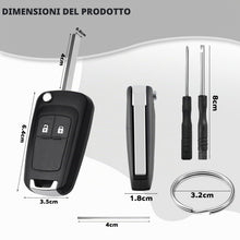 Carica l'immagine nel visualizzatore di Gallery, 2 Pezzi Guscio Chiave Auto 2 Tasti Compatibile con Opel Adam Astra J Insignia Meriva B Mokka Zafira e Chevrolet Cruze Av