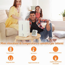 Carica l'immagine nel visualizzatore di Gallery, HOTUT Termometro Igrometro Digitale per Ambiente, Misuratore di Umidità e Temperatura da Ambiente con Retroilluminazione