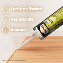 Carica l'immagine nel visualizzatore di Gallery, Pattex Legno E Parquet, Sigillante Color Rovere Chiaro, Silicone Sigillante per pavimenti Inodore e Facile da Lisciare, 