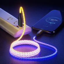 Carica l'immagine nel visualizzatore di Gallery, Philips Cavo di ricarica DLC5130L/01 per iPhone RGB 1M, cavo Lightning di ricarica rapida 27W, sincronizzazione 480Mbps,