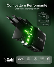 Carica l'immagine nel visualizzatore di Gallery, SBS Pulse Power 70W USB-C, Tecnologia GaN, Power Delivery (PD 3.0 PPS)