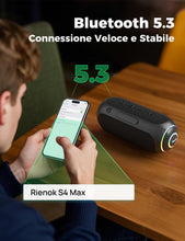 Carica l'immagine nel visualizzatore di Gallery, RIENOK Cassa Bluetooth Portatile Potente 40W Impermeabile, Doppie Trombe