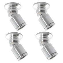 Carica l'immagine nel visualizzatore di Gallery, 4 Mini Faretti da Soffitto Orientabili a Soffitto LED Diametro Base Ø20mm Piccoli Faretti da Soffitto Bianco Caldo con T