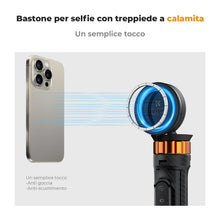 Carica l'immagine nel visualizzatore di Gallery, K&amp;F CONCEPT Treppiede Bastone Selfie Magnetico 162Cm Per Cellulare