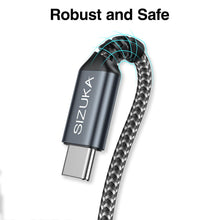 Carica l'immagine nel visualizzatore di Gallery, SIZUKA Cavo USB C [2M 3Pezzi] 3.1A Cavo USB Type-C Ricarica Rapida Nylon