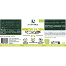 Carica l'immagine nel visualizzatore di Gallery, Ginkgo Biloba BIO | Forte | Memoria, Circolazione Sanguigna | 90 capsule