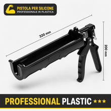 Carica l'immagine nel visualizzatore di Gallery, Boldrini Pistola per Silicone Anti-Goccia, per Cartucce Silicone, Acrilico e Sigillanti, Struttura Leggera in Plastica A