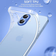 Carica l'immagine nel visualizzatore di Gallery, Phoona Cover per iPhone 17 Custodia con 2 Pezzi Pellicola Vetro Temperato,Ultra Sottile Trasparente Silicone Protettiva 