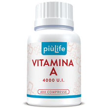 Carica l'immagine nel visualizzatore di Gallery, Vitamina A Retinolo 1200 mcg (4000 UI) PiùLife, 400 Compresse