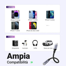 Carica l'immagine nel visualizzatore di Gallery, UGREEN Adattatore Cuffie per MFi Certificato Cavo Lightning a Jack 3.5mm