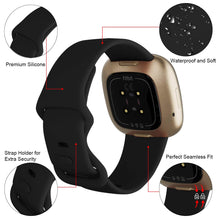Carica l'immagine nel visualizzatore di Gallery, Oielai Cinghie compatibili per Fitbit Versa 3/Fitbit Sense, in silicone sportivo classico morbido di ricambio per Fitbit