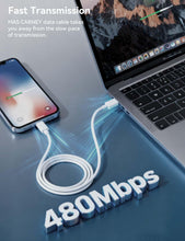 Carica l'immagine nel visualizzatore di Gallery, MAS CARNEY Cavo USB Type-C Ricarica [1M+2M/2.4A] 480Mbps, Cavetto USB-C