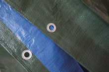 Carica l'immagine nel visualizzatore di Gallery, VERDELOOK | Telo Occhiellato Multiuso in Polietilene, 3x2 m, Verde/Blu, Telo per Coperture, Impermeabile, 100 g/mq