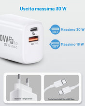 Carica l'immagine nel visualizzatore di Gallery, 30W Caricatore USB C con Cavo para Google Pixel 10/10 Pro/10A/9 Pro XL/8 Pro/7, Caricatore Presa USB C Alimentatore Spin