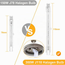 Carica l'immagine nel visualizzatore di Gallery, Lampadina Alogena 118mm 300W, R7s Lampada Alogena Lineare 5900LM
