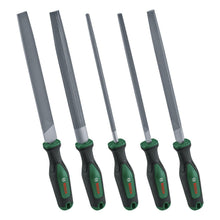 Carica l'immagine nel visualizzatore di Gallery, Bosch set di lime 5 pz. (robusto set di lime in metallo, contenente lime rotonde/semiarr./piatte/triang./quadrate; in ac