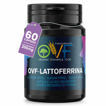 Carica l'immagine nel visualizzatore di Gallery, OVF Lattoferrina 200 immuno, 60 capsule da 200mg (2 mesi di fornitura), Latte Proveniente dalla Nuova Zelanda, da mucche