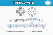 Carica l'immagine nel visualizzatore di Gallery, Tappi bianchi. Coprivite incernierato in plastica. 100 pezzi di coperture. Migliora l'aspetto e protegge le viti.