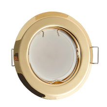 Carica l'immagine nel visualizzatore di Gallery, HCFEI 3x Faretti incassati LED ultra piatti colore Oro Rotondi con modulo faretto LED 230V | 3W Bianco caldo 3000K | Ang