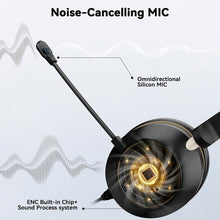 Carica l'immagine nel visualizzatore di Gallery, Wantek Cuffie USB con microfono per PC portatile, con cancellazione del rumore, regolabili, per ufficio e lavoro