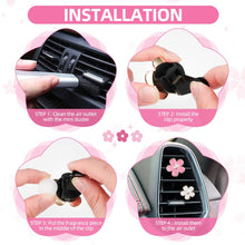 Carica l'immagine nel visualizzatore di Gallery, URAQT 8 Pezzi di Clip di Profumo a Forma di Fiore, con 4 Compresse per Aromaterapia, Clip per Deodorante per Auto, Clip 