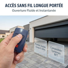 Carica l'immagine nel visualizzatore di Gallery, 2 x 433 MHz Telecomando per apertura cancello BFT, sostituzione telecomando BFT Mitto 2, chiave con attacco per cancello