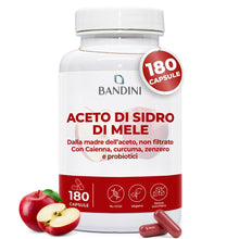 Carica l'immagine nel visualizzatore di Gallery, Bandini® Aceto di Sidro di Mele Complex 1860mg, 180 Capsule Vegane