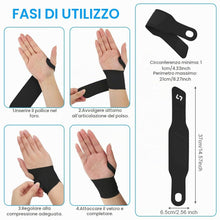 Carica l'immagine nel visualizzatore di Gallery, AOOWU Tutore Polso, 2PCS Regolabile Fascia da Polso con Apertura Morbida, Aggiornamento Polsiera Tendinite Fascia, Forte