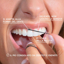 Carica l'immagine nel visualizzatore di Gallery, GELDIS Filo Interdentale Espandibile Nero, Gusto Menta, Rimuove Placca in Profondità, Con Cera Vegetale, Per Gengive Sen