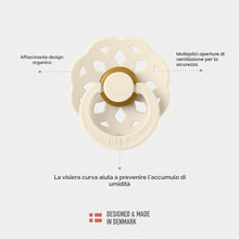 Carica l'immagine nel visualizzatore di Gallery, BIBS Boheme Ciuccio confezione da 2 pezzi. Privo di BPA. Tettarella tonda, Misura 1 (0-6 mesi), Blossom/Dusky Lilac