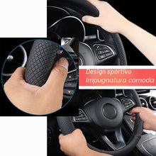 Carica l'immagine nel visualizzatore di Gallery, Coprivolante in Pelle Universale 37-39cm, Protezione Custodia Volante Auto, Microfibra Antiscivolo Traspirante Durevole 