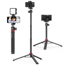 Carica l'immagine nel visualizzatore di Gallery, ULANZI MT-44 Treppiede Smartphone 147 cm, 2 in 1 Bastone Selfie con Telecomando, Treppiede Fotocamera, Testa a Sfera 360